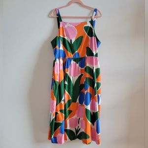 Variety Hour Cosmo Dress in Block Floral Size XL